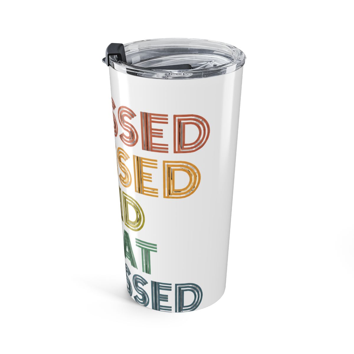 Stressed Blessed And Goat Obsessed retro 70s vintage Stainless Steel Insulated Tumbler | Blessd