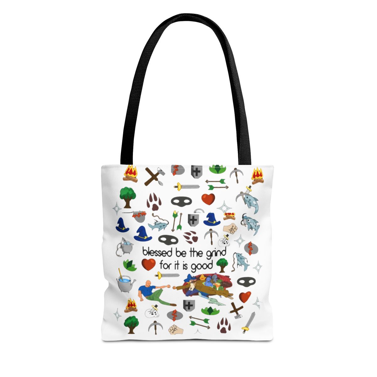 CMNIM 80s Game Merch Blessed Be The Grind for It Is Good Crossbody Bag Skills Character Adjustable Shoulder RPG Gamer Gift | Blessd - Official Creator merchandise