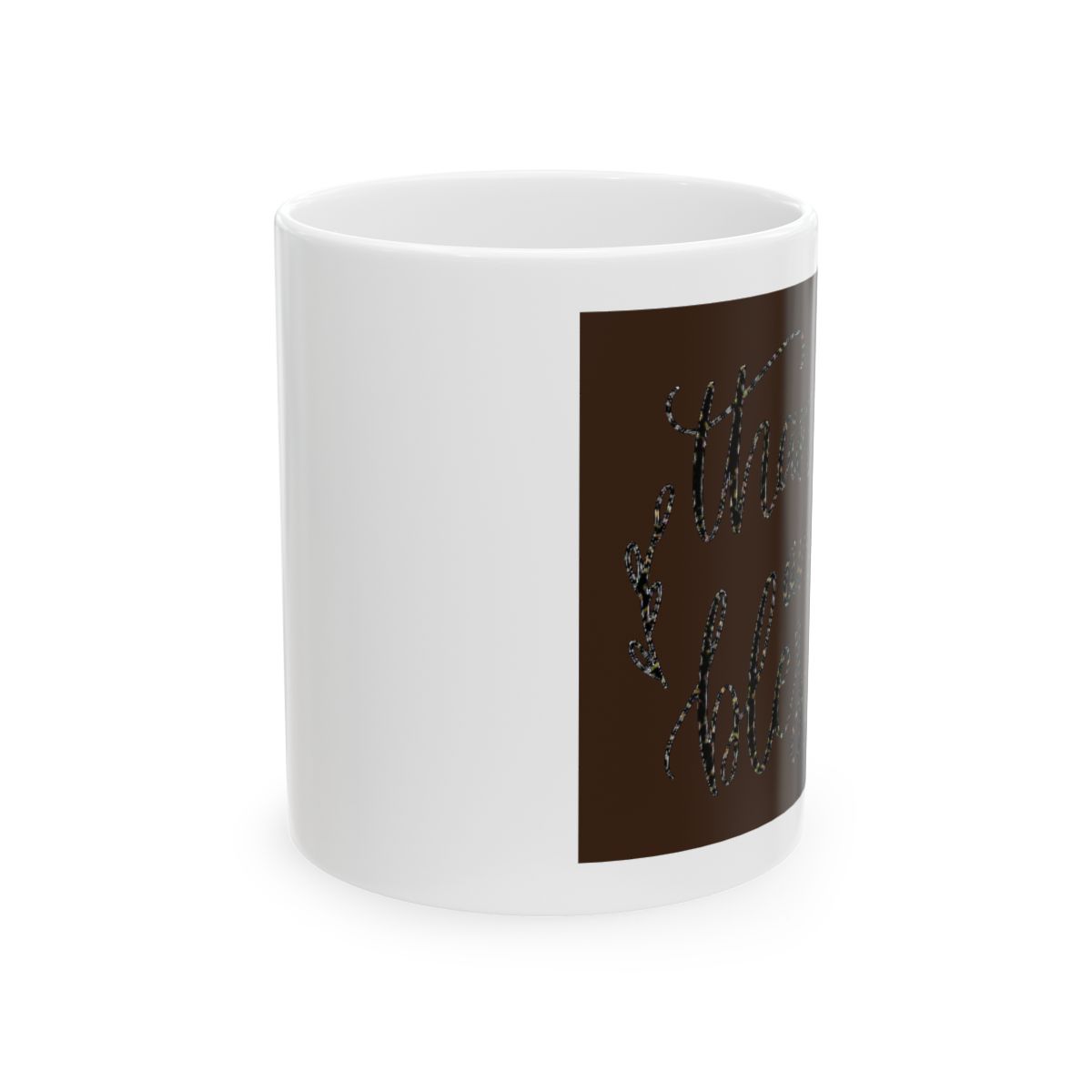 Thankful And Blessed Mug Coffee Ceramic Mug, 11 Ounces White | Blessd - Official mugs merchandise