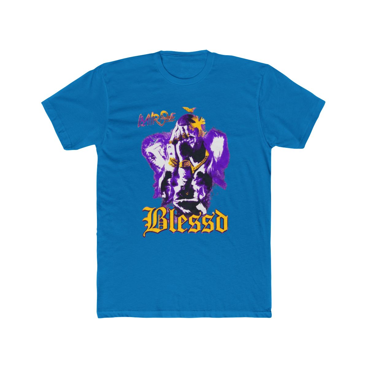 Purple Silhouette Colombian Rapper Baseball T Shirt | Blessd
