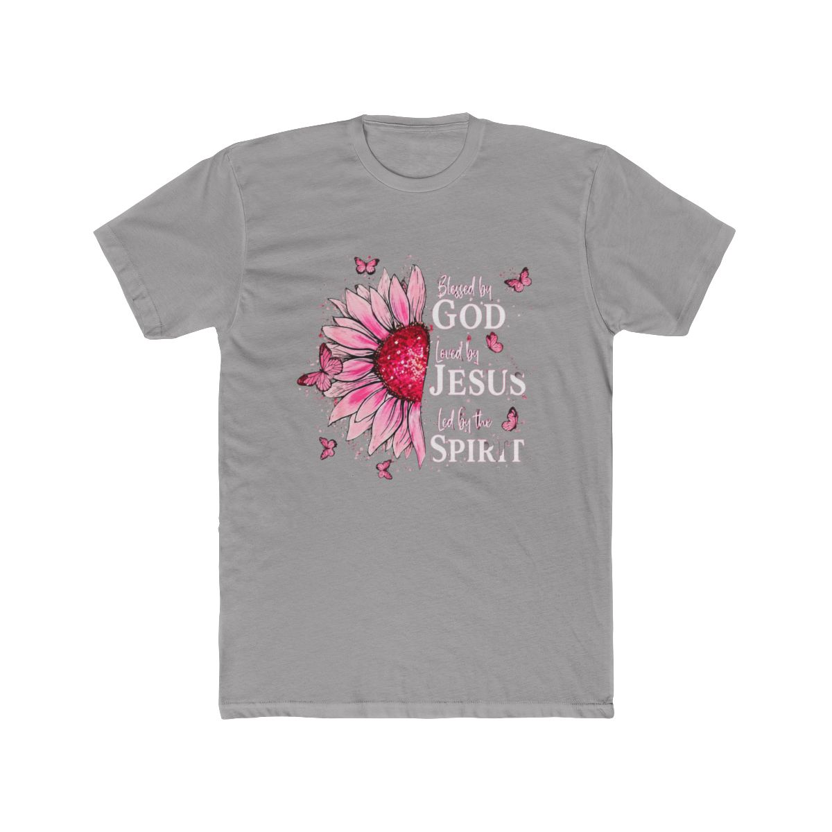 Blessed by God - Loved by Jesus, Pink Sunflower T Shirt | Blessd - Official t-shirts merchandise