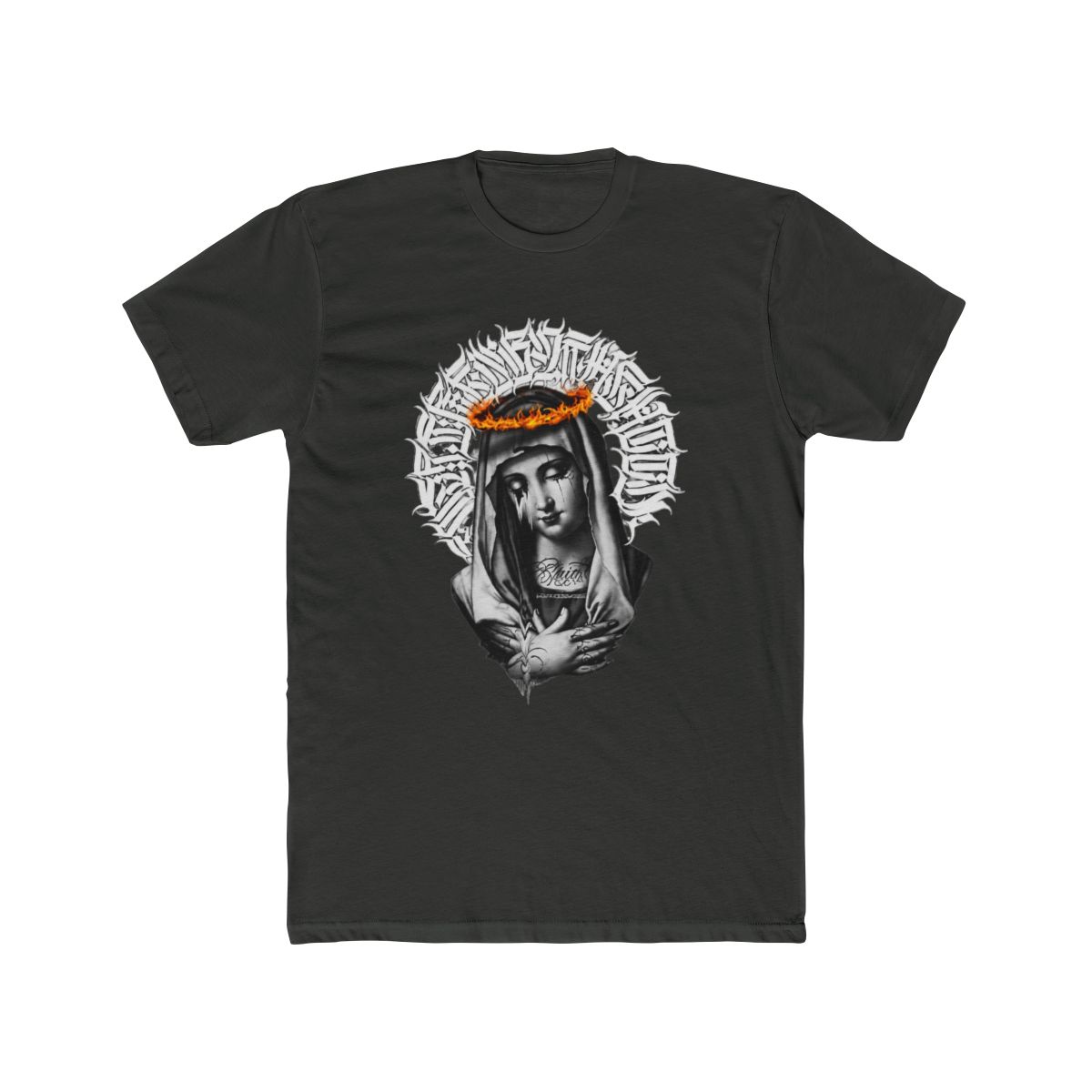 Mother Mary Tattoo Blessed Pray T Shirt | Blessd - alternate angle 5, merchandise