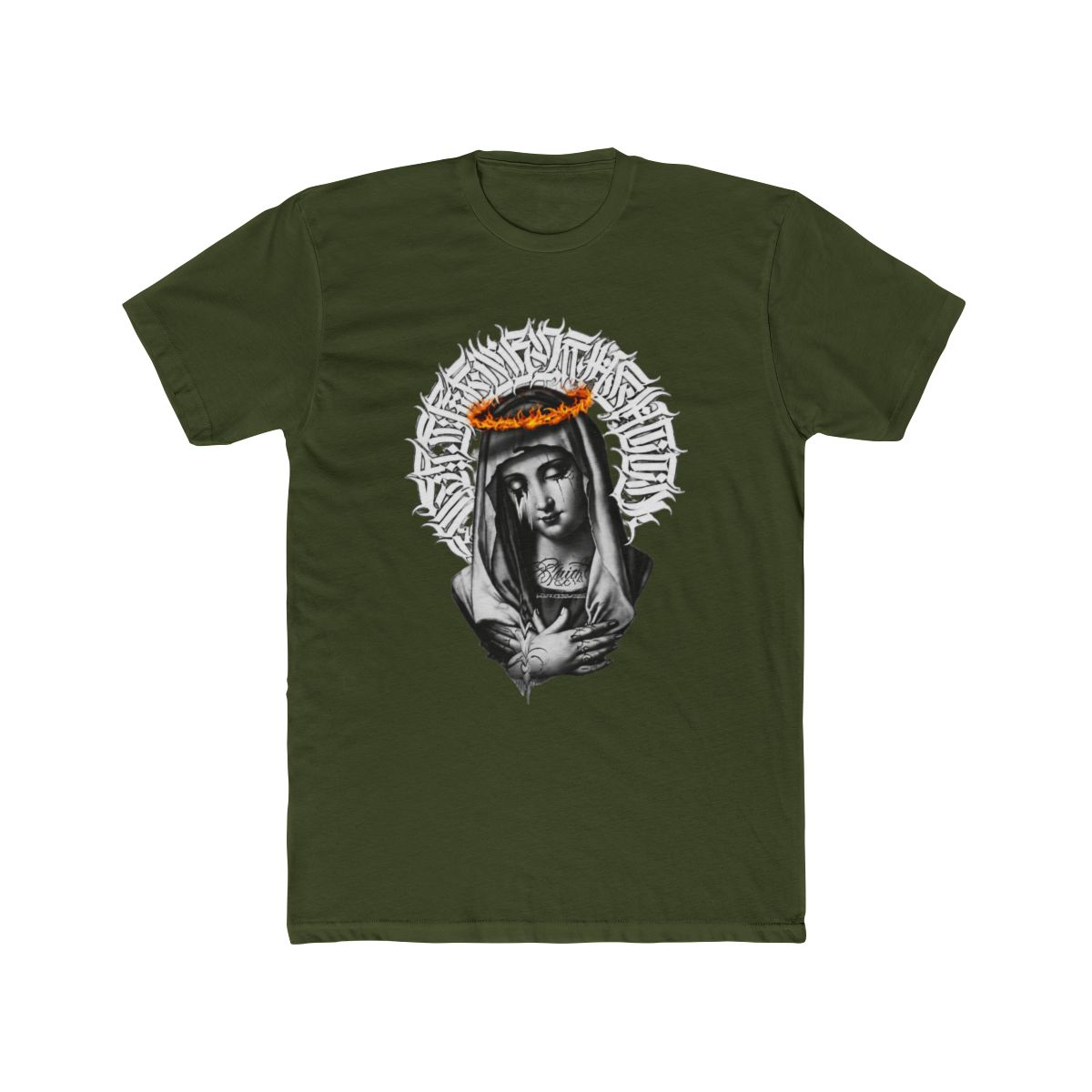Mother Mary Tattoo Blessed Pray T Shirt | Blessd - alternate angle 4, merchandise